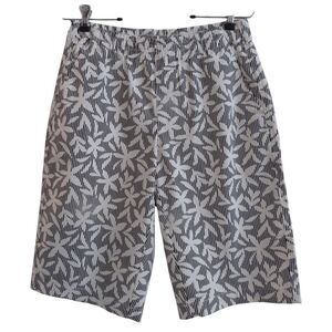 New Lands End Bermuda Shorts Sz 4 Mid Rise Elastic Waist Pull On 12" Chino